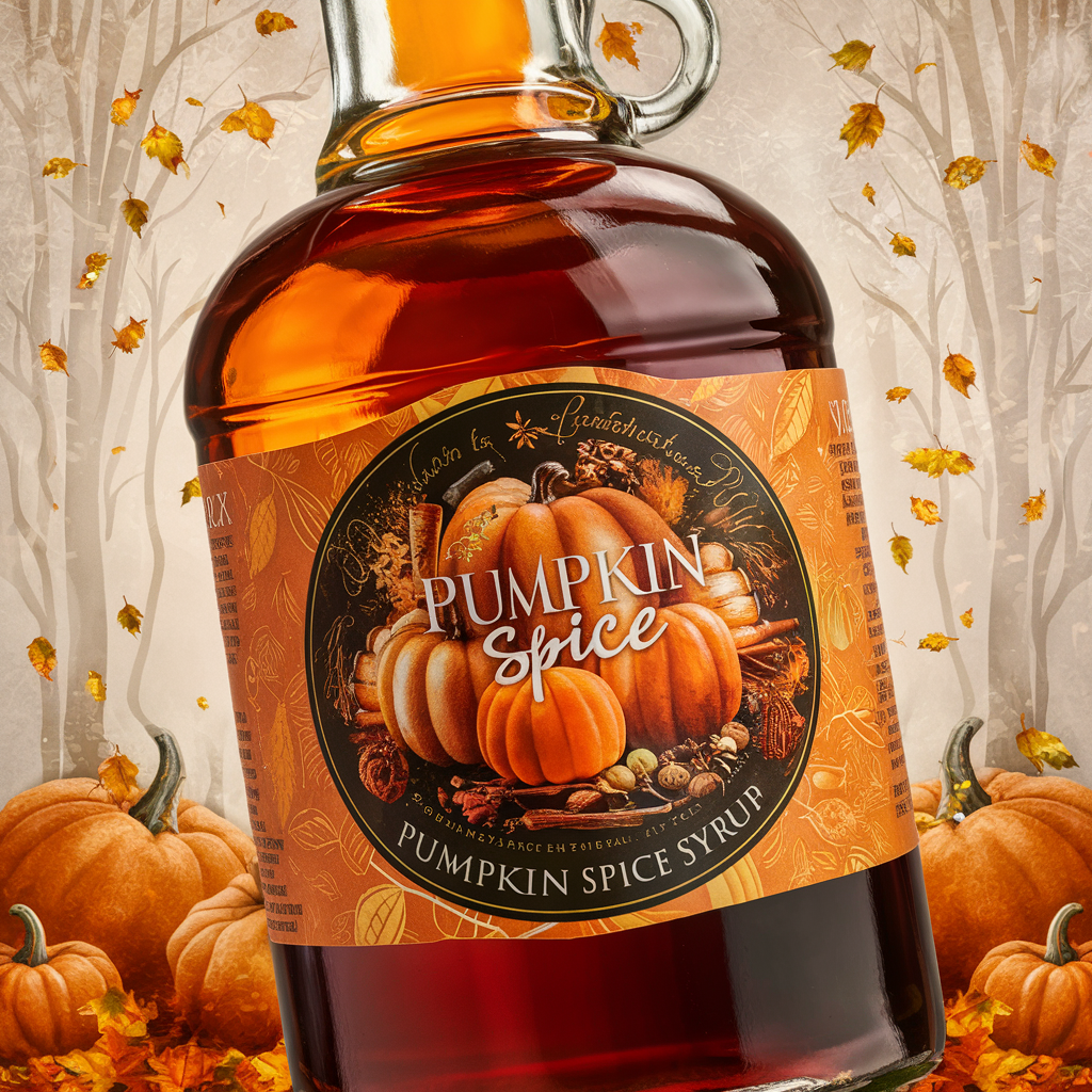 Pumpkin Spice Syrup Cool & Bottle