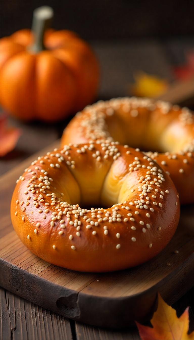 Air Fryer Pumpkin Bagels Recipe