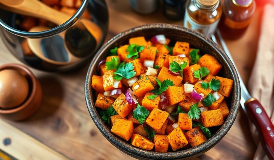 Air Fryer Sweet Potato Hash