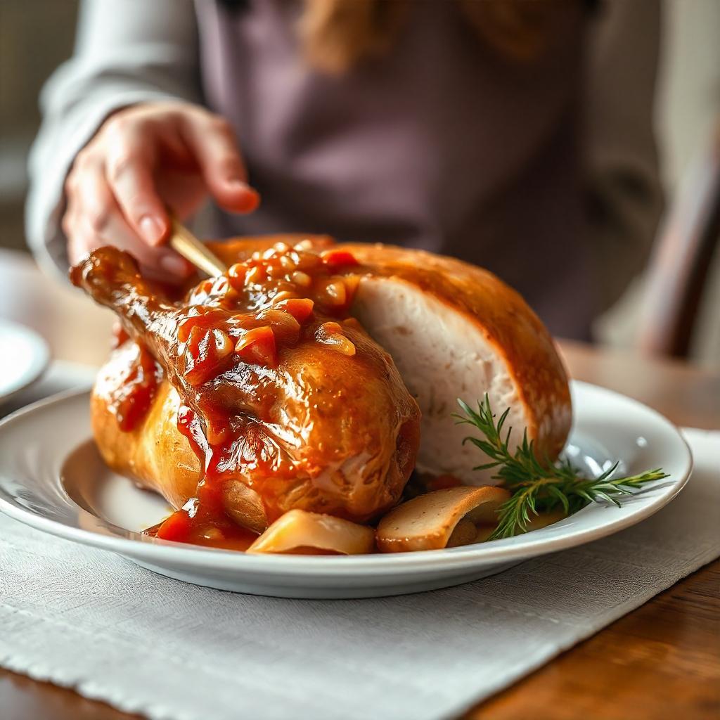 Roast Turkey with Cranberry Sauce